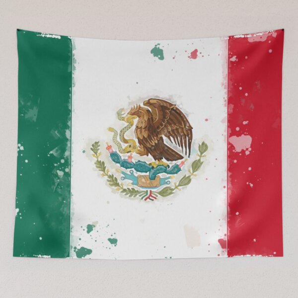 Item preview, Mexico Grunge Flag designed and sold by HomeLivingCo.