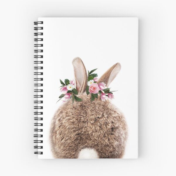 Item preview, Bunny Tail, Baby Rabbit With Flower Crown, Baby Animals Art Print by Synplus designed and sold by synplus.