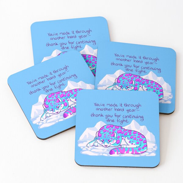 Item preview, "You've Made it Through" Snow Leopard designed and sold by thelatestkate.