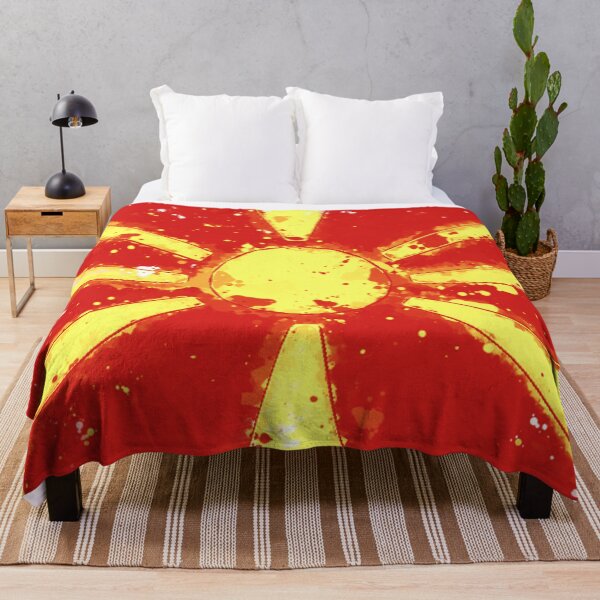 Item preview, North Macedonia Grunge Flag designed and sold by HomeLivingCo.
