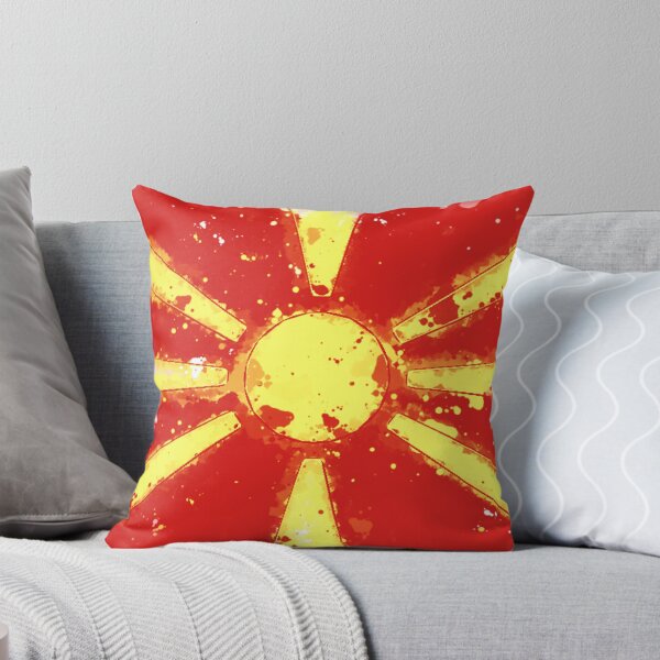 Item preview, North Macedonia Grunge Flag designed and sold by HomeLivingCo.