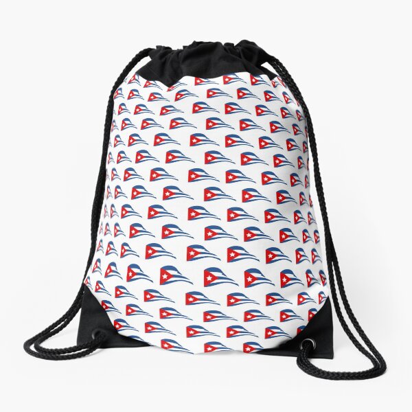 Cuban Flapping Flag Drawstring Bag