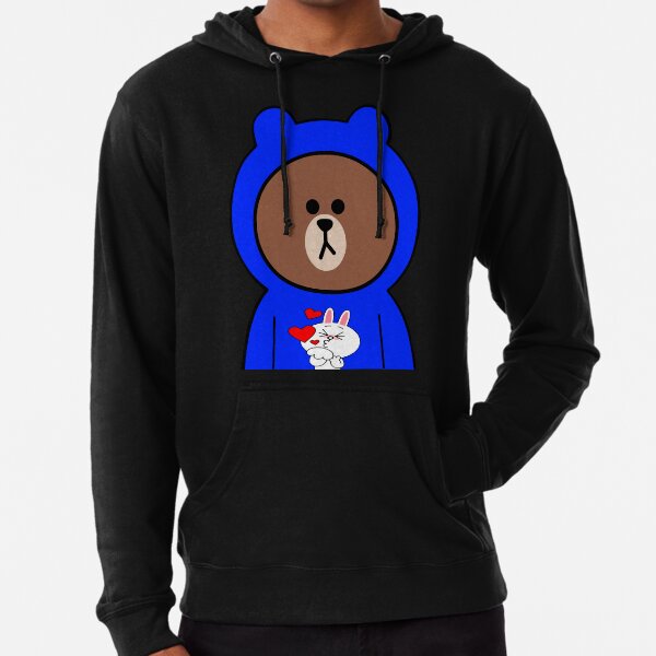 Brown bear cony bunny rabbit love & kisses Lightweight Hoodie