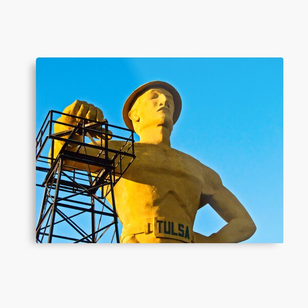 Golden Driller Metal Print