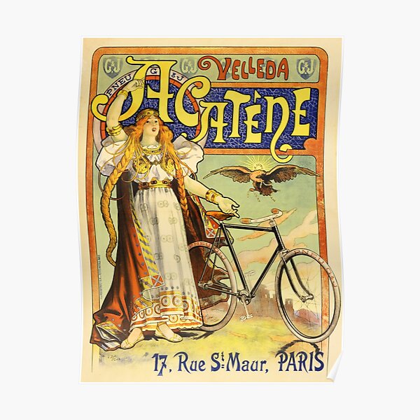 affiche publicitaire des vélos clément 1889