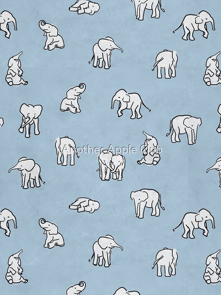 iPhone・スマホケース Society6 Indian Baby Elephants in Navy by Estelle F Indian Baby Elephants in Baby Blue