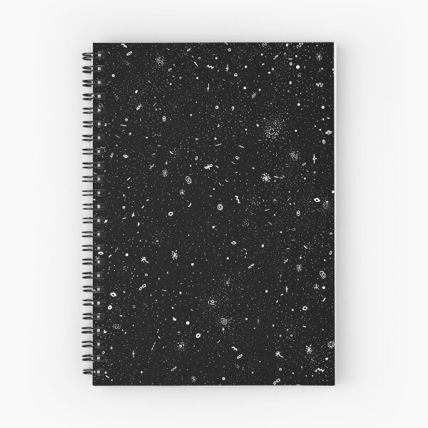 Item preview, Dark Deep Micro Minimal Universe Pattern - Tiny Mini Illustration of the infinite outer space black hole, speckles, stars, planets, meteors, spaceship designed and sold by Plastic Memory Archive.