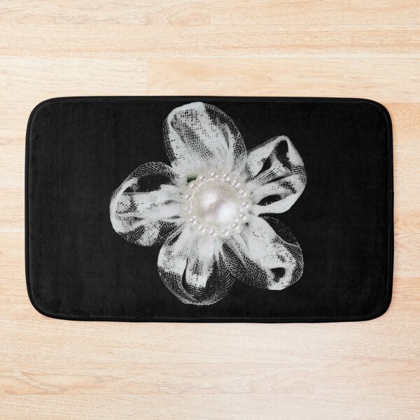 Item preview, White tool flower on black designed and sold by homemadecreate.