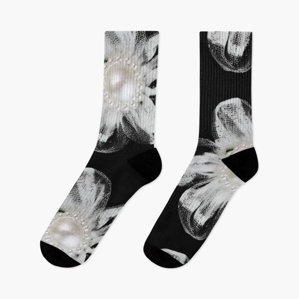 Item preview, White tool flower on black designed and sold by homemadecreate.