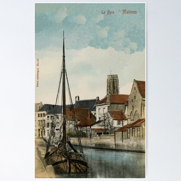 Vista previa del artículo con la obra «1890 Malinas Malines río Dyle», diseñado y vendido por aapshop.