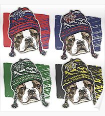 Boston Terrier Boston Sports Beanies Poster