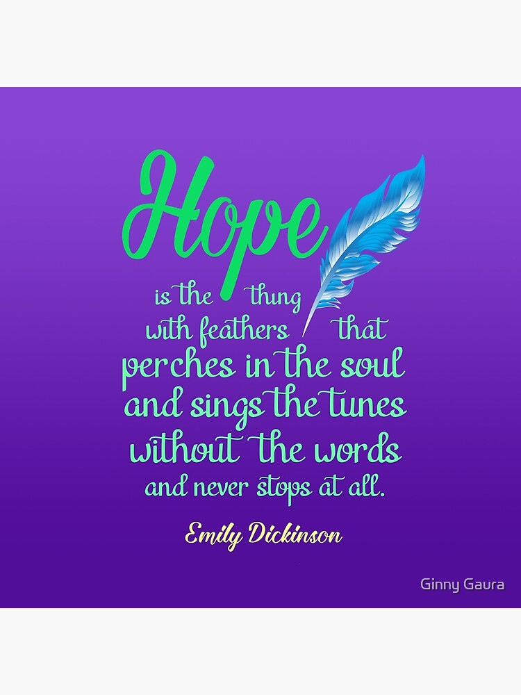 hope is the thing with feathers poem