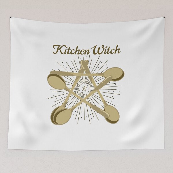 Item preview, Kitchen Witch Wooden Spoons Pentagram  designed and sold by spoeg.