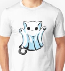 Nette Boo-Geist-Katze Halloween Slim Fit T-Shirt