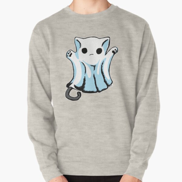 Halloween mignon chat fantôme Boo Sweatshirt épais
