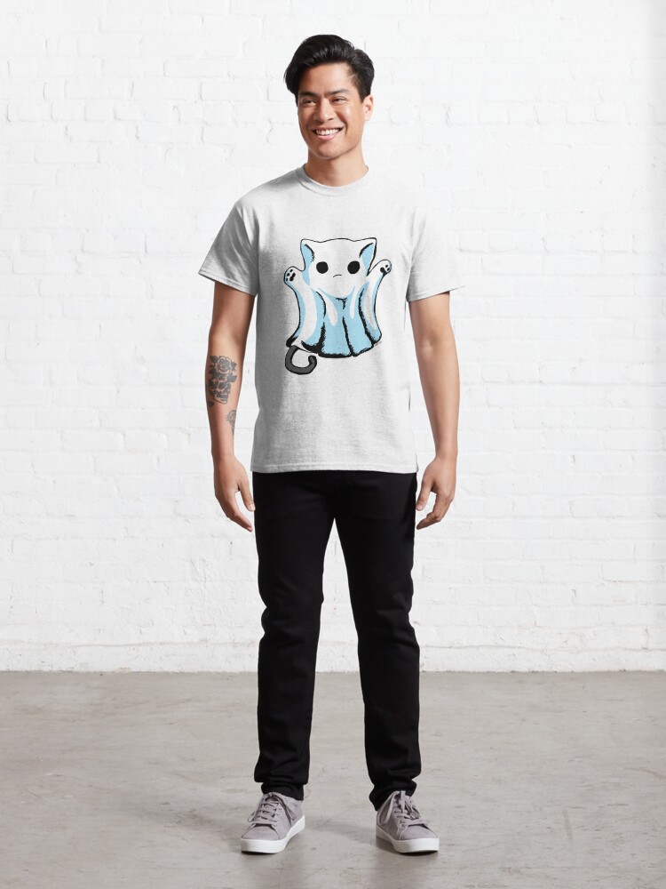 Alternate view of Cute Boo Ghost Cat Halloween Classic T-Shirt