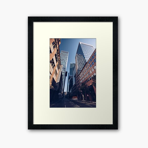 Frankfurt Skyline urban cityscape photo Framed Art Print