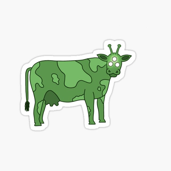 Alien Cow Sticker