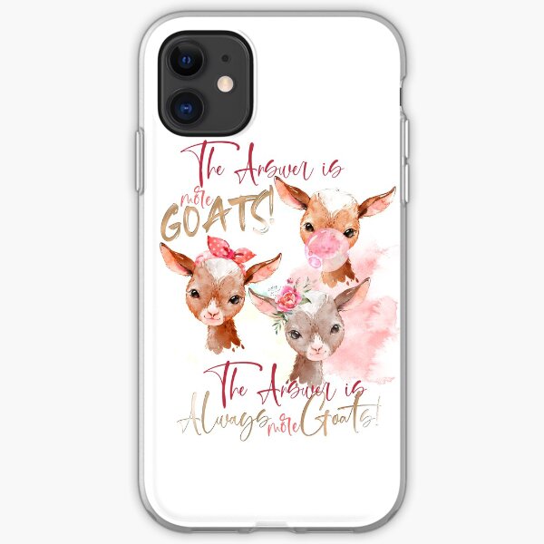 The Answer Is More Goats Watercolor iPhone Soft Case