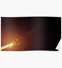 SpaceX Falcon 9 Landungsbrand Poster