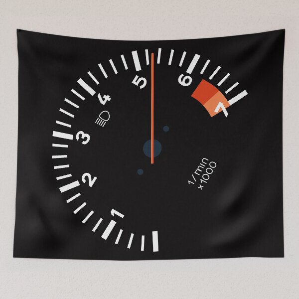 Item preview, 911 Sideways Tachometer (white) designed and sold by Throttle & Threads.