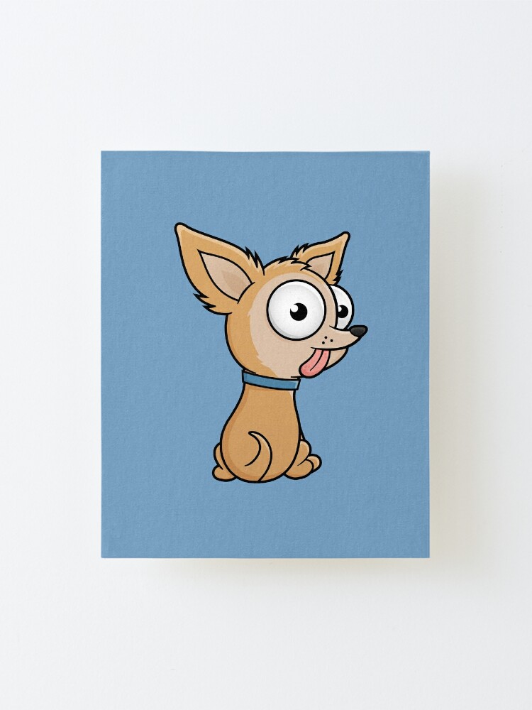 Lámina montada «Lindo personaje de dibujos animados de perro Chihuahua» de  toonworld | Redbubble