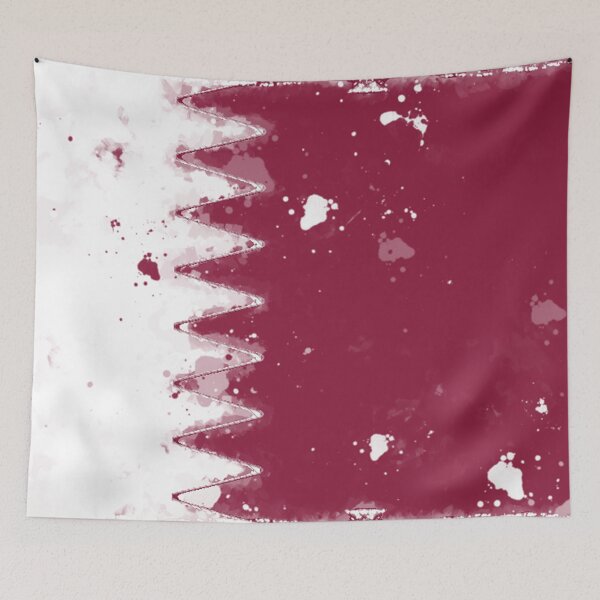 Item preview, Qatar  Grunge Flag designed and sold by HomeLivingCo.