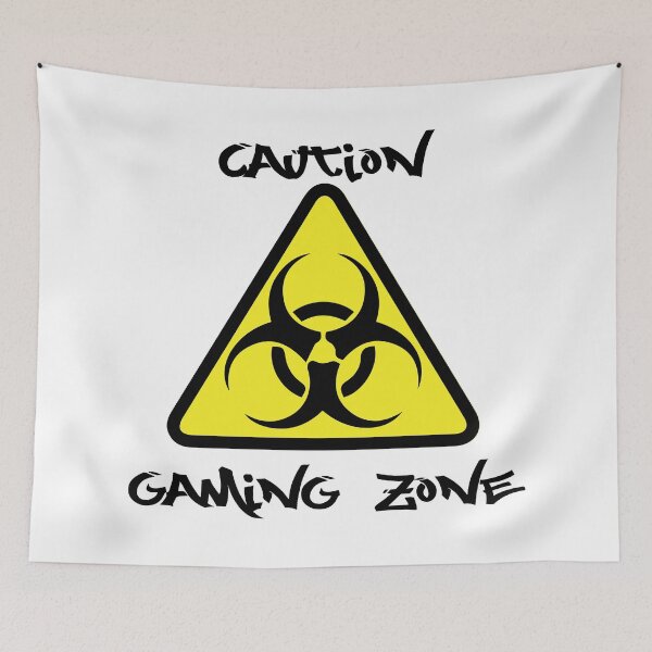 Item preview, Caution gaming zone designed and sold by AkraidaxDesign.