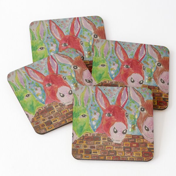 Item preview, Three quirky colourful Donkeys designed and sold by Casimirasart.