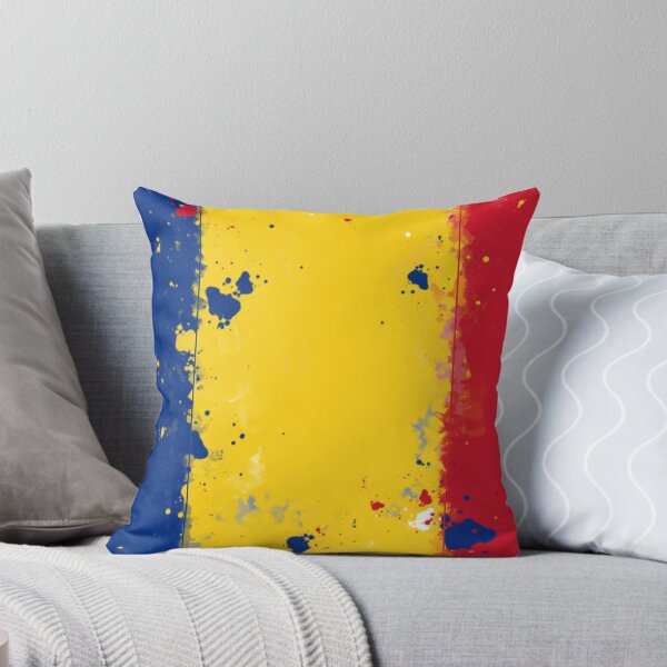 Item preview, Romania Grunge Flag designed and sold by HomeLivingCo.