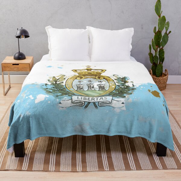 Item preview, San Marino Grunge Flag designed and sold by HomeLivingCo.