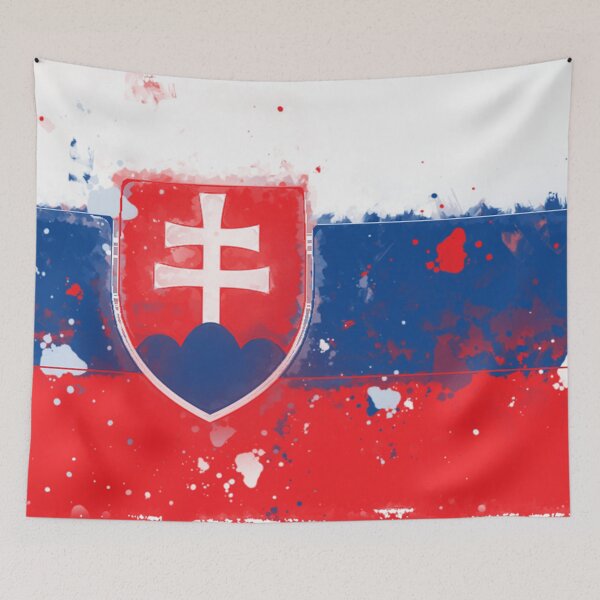 Item preview, Slovakia Grunge Flag designed and sold by HomeLivingCo.
