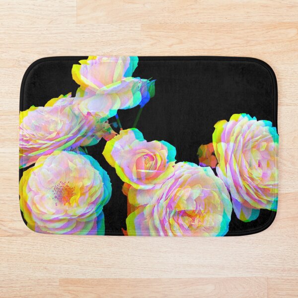 Item preview, Pale Pink Roses on Black with Glitch designed and sold by quinnhopp.