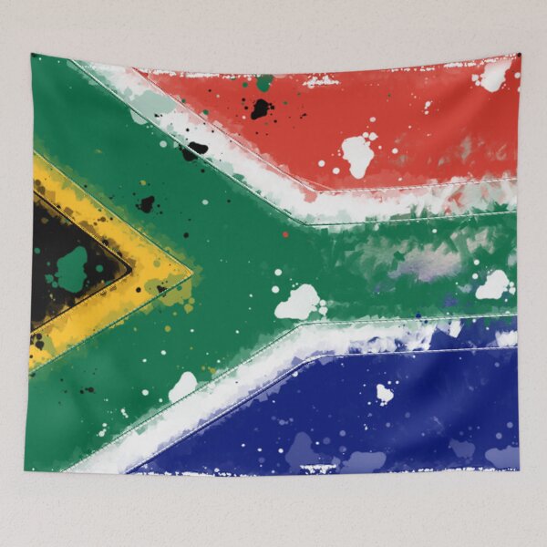 Item preview, South Africa Grunge Flag designed and sold by HomeLivingCo.