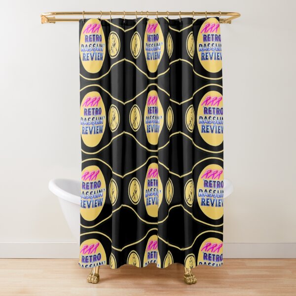 Retro Rasslin' Review Belt Logo Shower Curtain