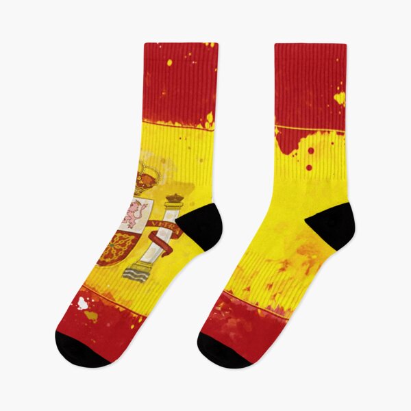 Item preview, Spain Grunge Flag designed and sold by HomeLivingCo.