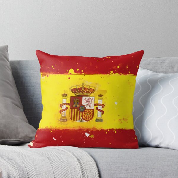 Item preview, Spain Grunge Flag designed and sold by HomeLivingCo.