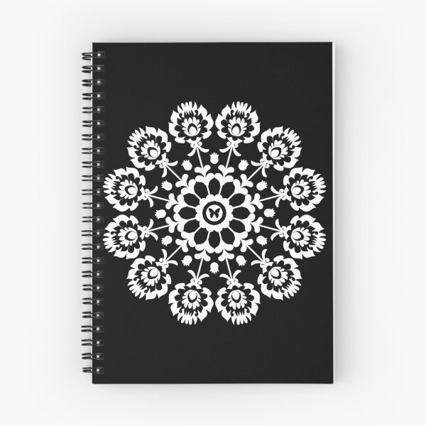 Item preview, White folk flowers mandala designed and sold by FK-UK.