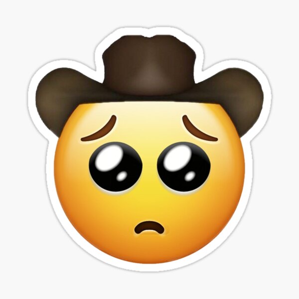 Cowboy Emoji Stickers Redbubble - cowboy emoji roblox