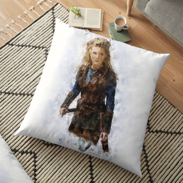 Lagertha watercolor Floor Pillow
