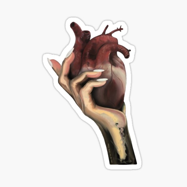 Heart in hand Sticker