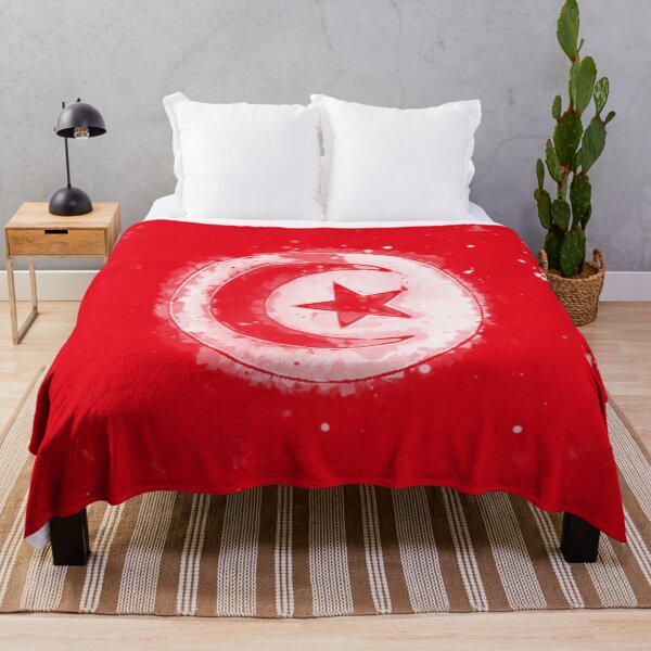 Item preview, Tunisia Grunge Flag designed and sold by HomeLivingCo.