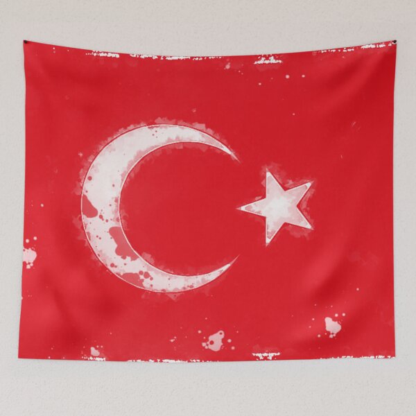 Item preview, Turkey Grunge Flag designed and sold by HomeLivingCo.
