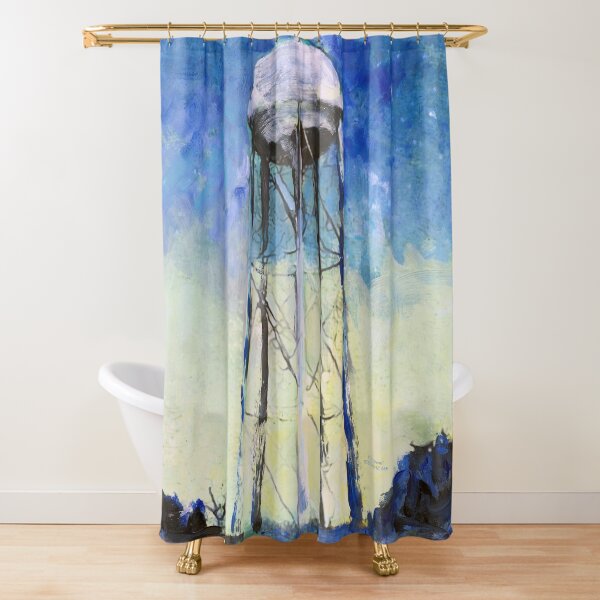 Item preview, Water Tower Tank - The Blue Monster at Night designed and sold by RDRiccoboni.