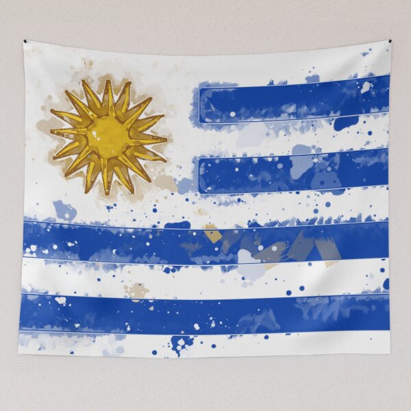 Item preview, Uruguay Grunge Flag designed and sold by HomeLivingCo.