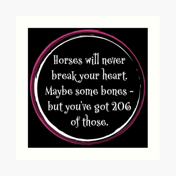 Bones and Horses Art Print