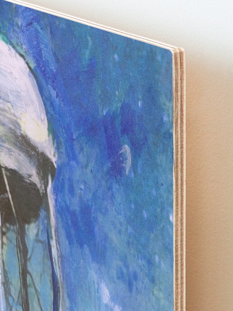 Alternate view of Water Tower Tank - The Blue Monster at Night Mounted Print
