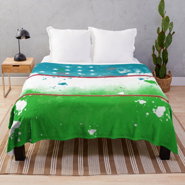 Item preview, Uzbekistan Grunge Flag designed and sold by HomeLivingCo.