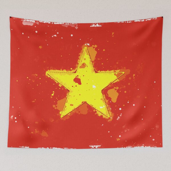 Item preview, Vietnam Grunge Flag designed and sold by HomeLivingCo.