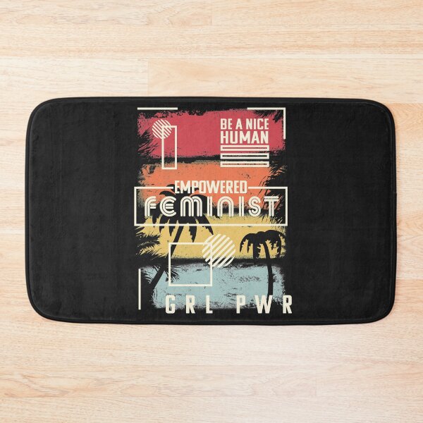 Item preview, Empowered Feminist Print. Retro GRL PWR, Be A Nice Human Graphic designed and sold by PackAPunch.